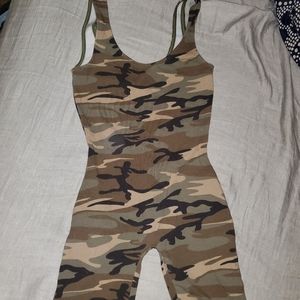 Camo One-Piece Spandex Outfit